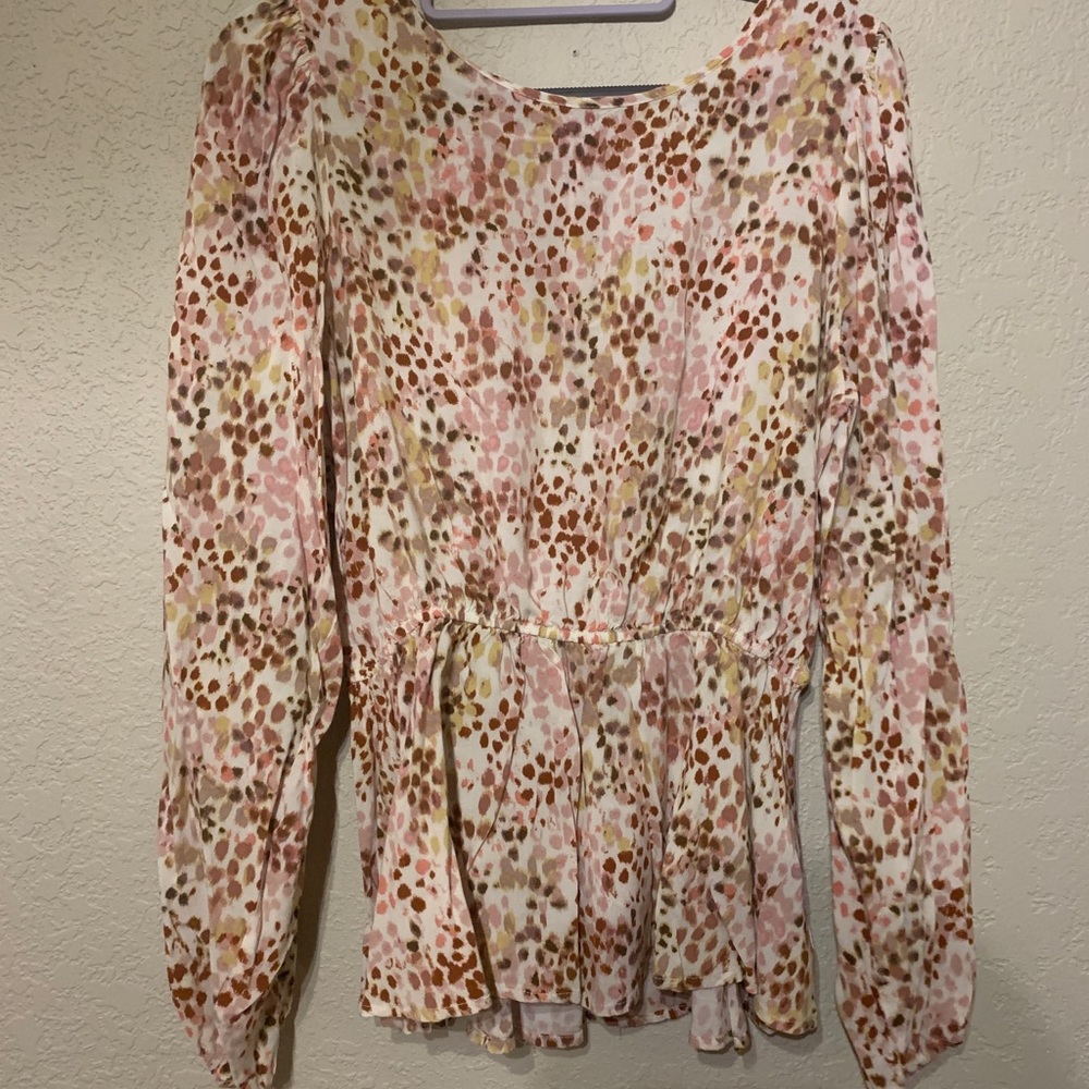 Peplum Printed Top
